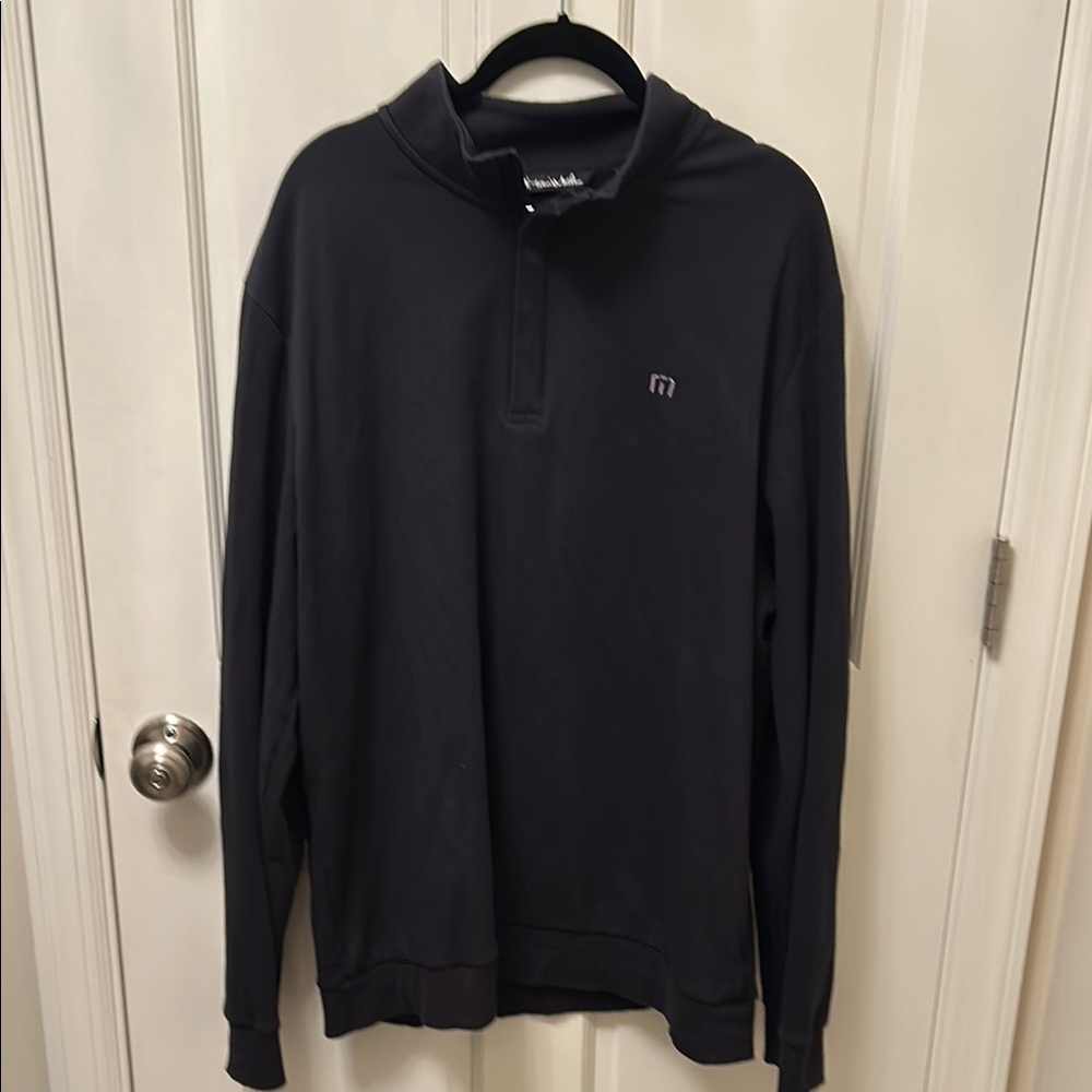 Travis Mathew Black Zip Up Sweater